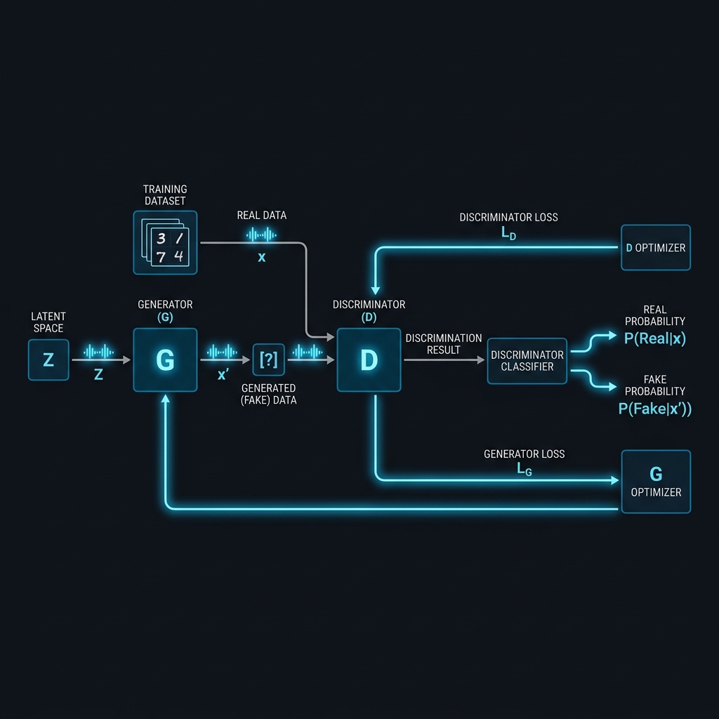 Technical architecture of a GAN-based deepfake generator