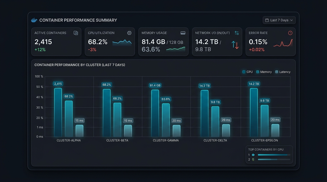 AI Container Performance Data Visualization