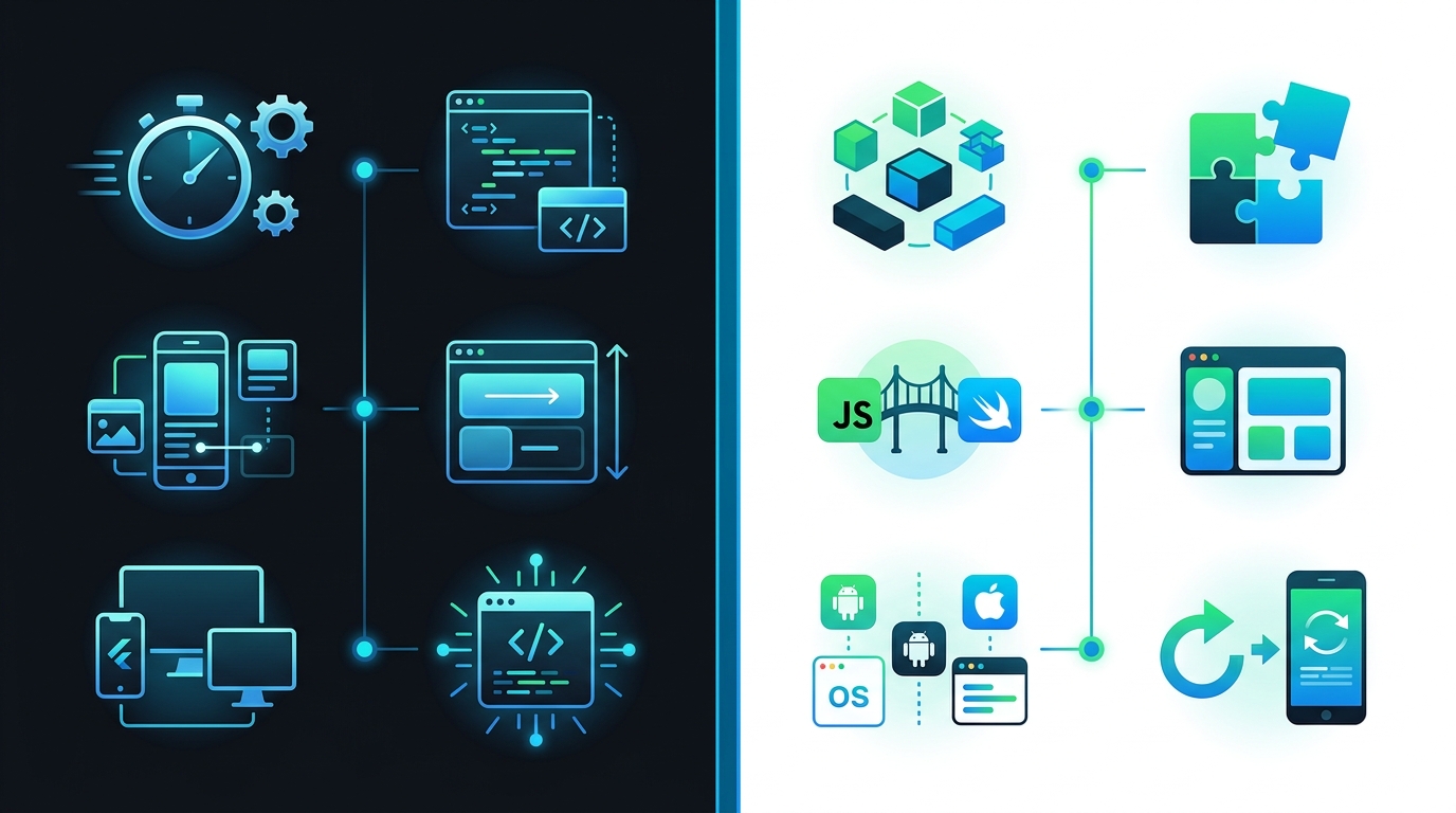 Flutter vs React Native Comparison Infographic