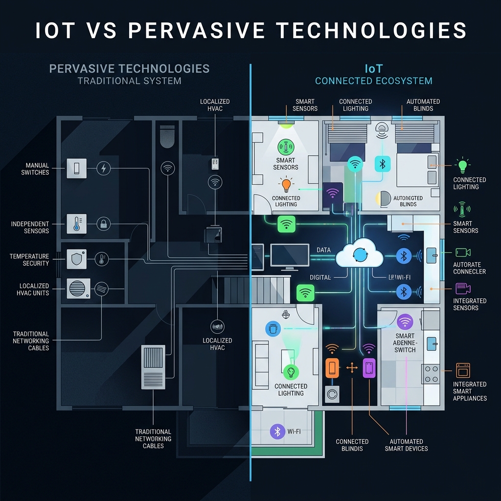 Pervasive Technologies vs Traditional IoT Comparison
